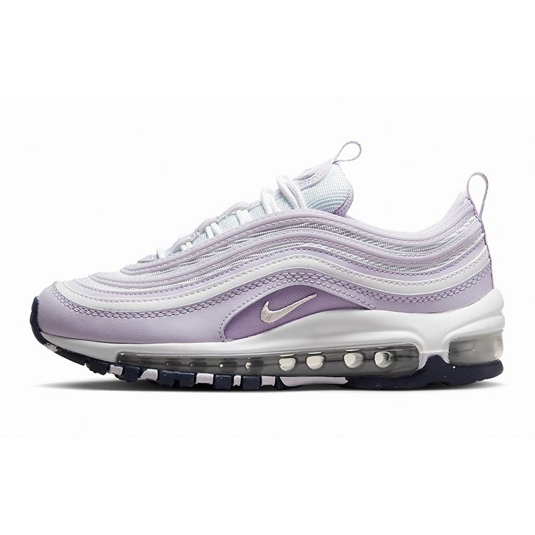 Nike Air Max 97 GS White Violet Frost Kids Sneakers Purple Barely-Grape Metallic-Silver 921522-114 35.5