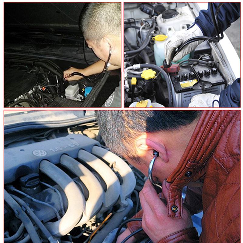 1 Pcs Mechanics Cylinder Stethoscope Car Engine Block Diagnostic Automotive Hearing Tools Anti-shocked Durable Chromed-steel