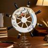 Nautical Ship Steering Wheel Tree Topper Wooden Steering Wheel Christmas Treetop Ornament with Shells Ropes And Fish for Beach Theme Home Decor