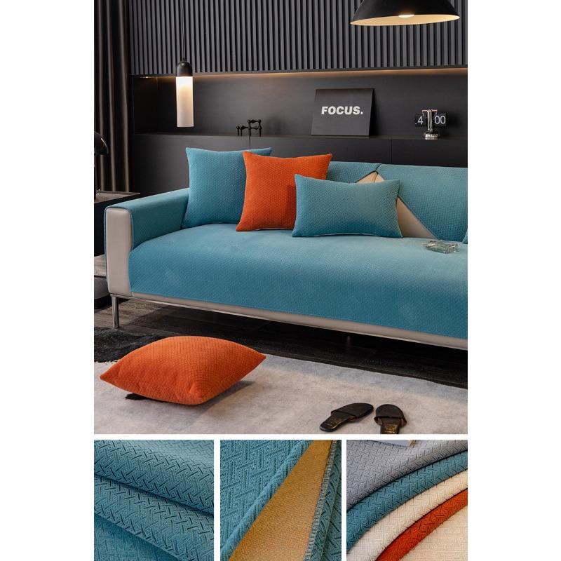 Chenille Sofakissen Vier Jahreszeiten Universal Einfach Modern Rutschfest Leichter Luxus Sattelabdeckung Bezug