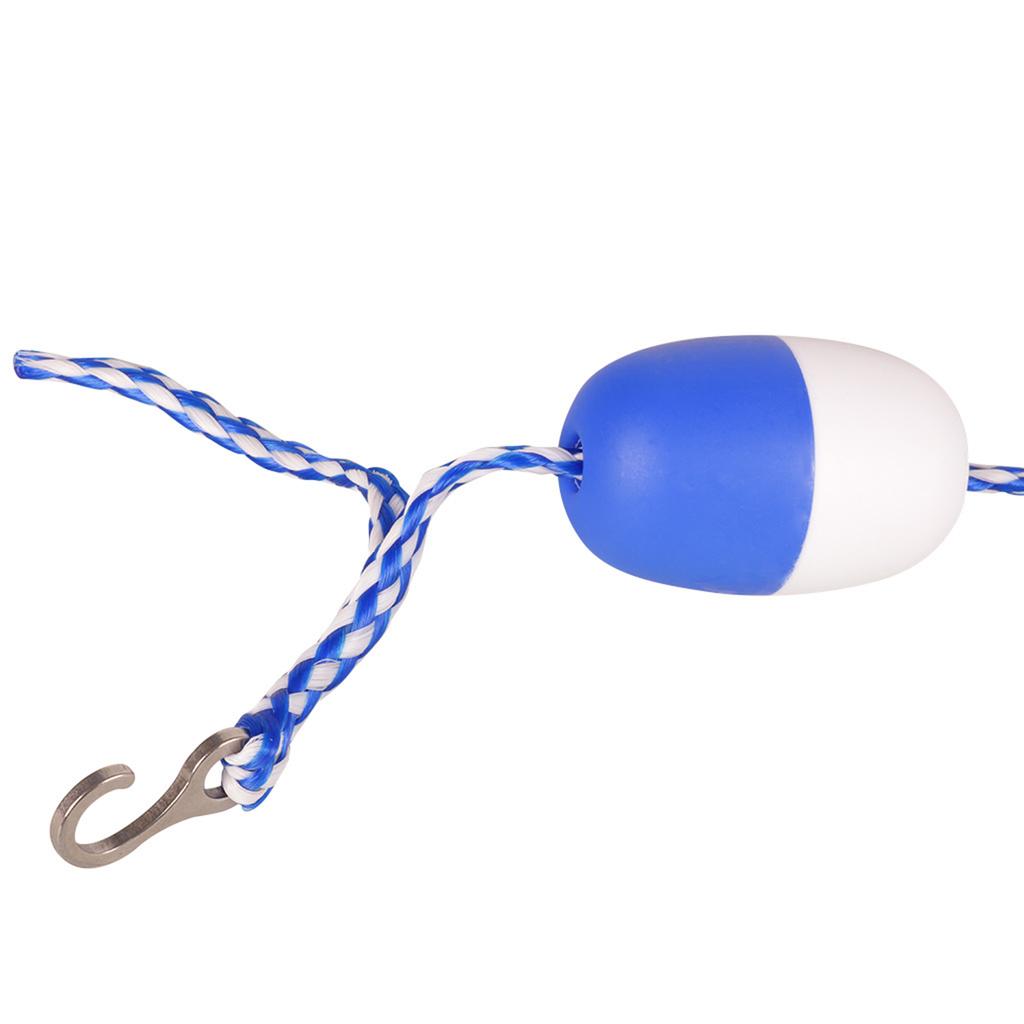 16Ft Floating Pool Safety Divider Rope Nonslip with Pre Assembled Hooks Suitable for Indoor/Outdoor Swimming Pools