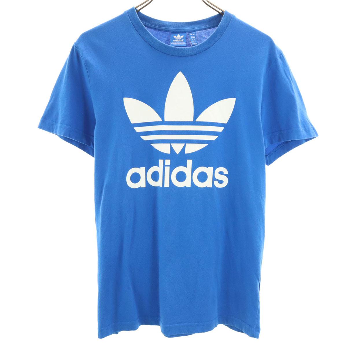 

adidas Originals Trefoil logo Short sleeve T-shirt L blue Men s Used