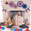 6 Sets Of 16CM Bows, Martyrs' Day Decorative Ribbons, Independence Day Streamers, Bows