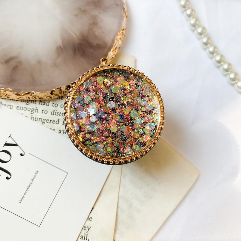 

Ins Creative Drop Glue DIY Mobile Airbag Bracket Adhesive Foldable Support Desktop Colorful Sparkling Powder Lazy Air Cushion
