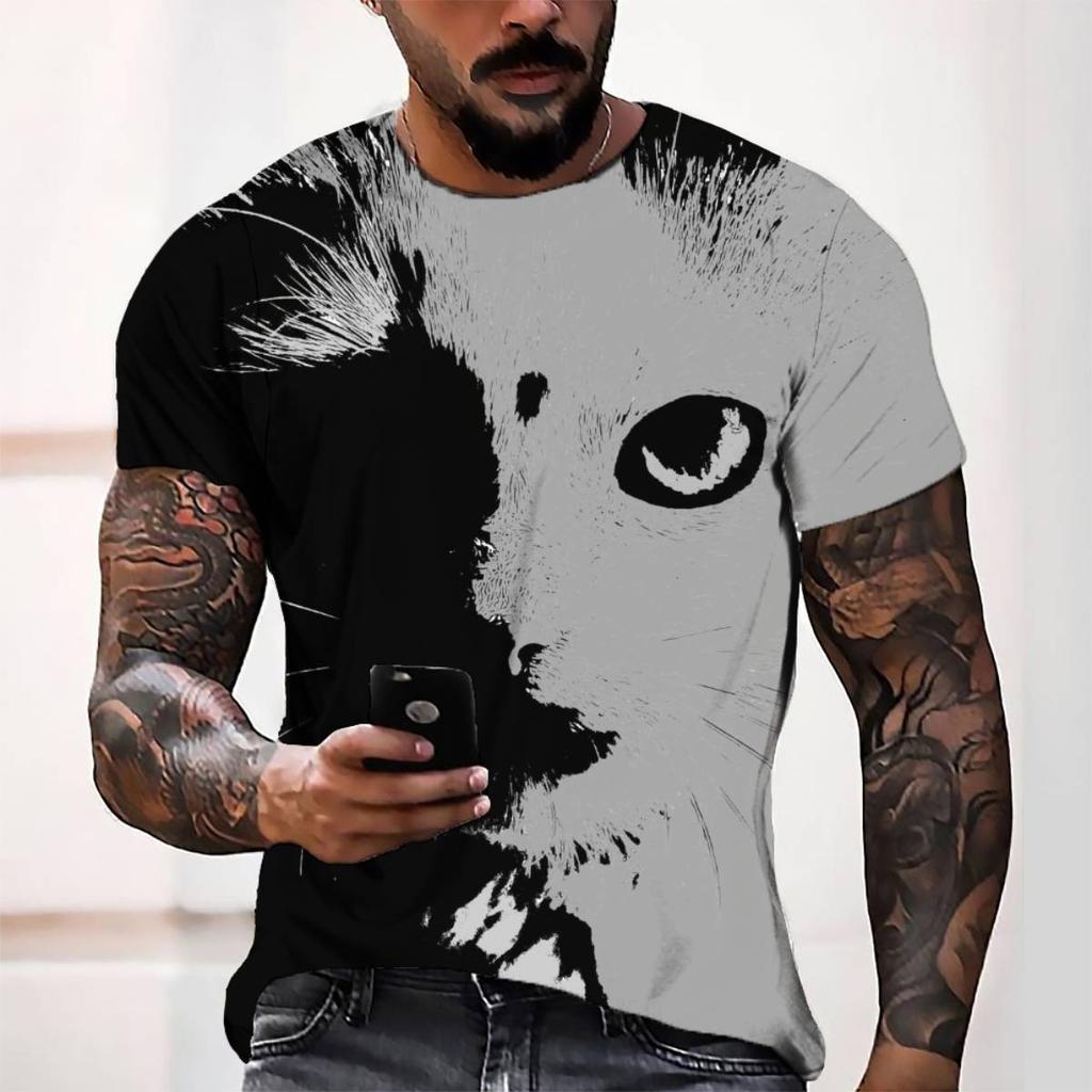 3D Digital Printing, Teen Men's Short-sleeved Top, Multi-functional and Breathable.