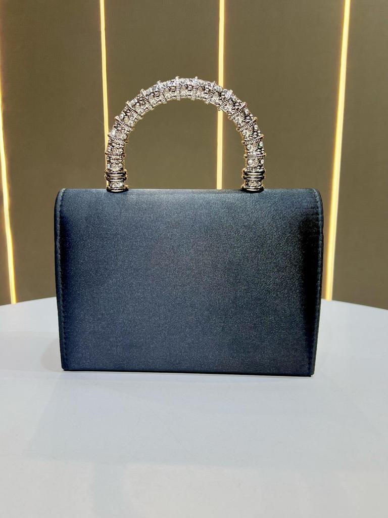 Elegant Rhinestone Women's Crossbody Bag - High-End Silk Luxury Handbag for Evening Parties