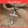 Death Note Anime Necklace With Cross Pendant On Leather Cord For Fans And Gift Giving
