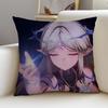 Mysterious WWuthering WavesS Cushion Cover Breathable and skinfriendly linen pillowcase square removable and washable cushion