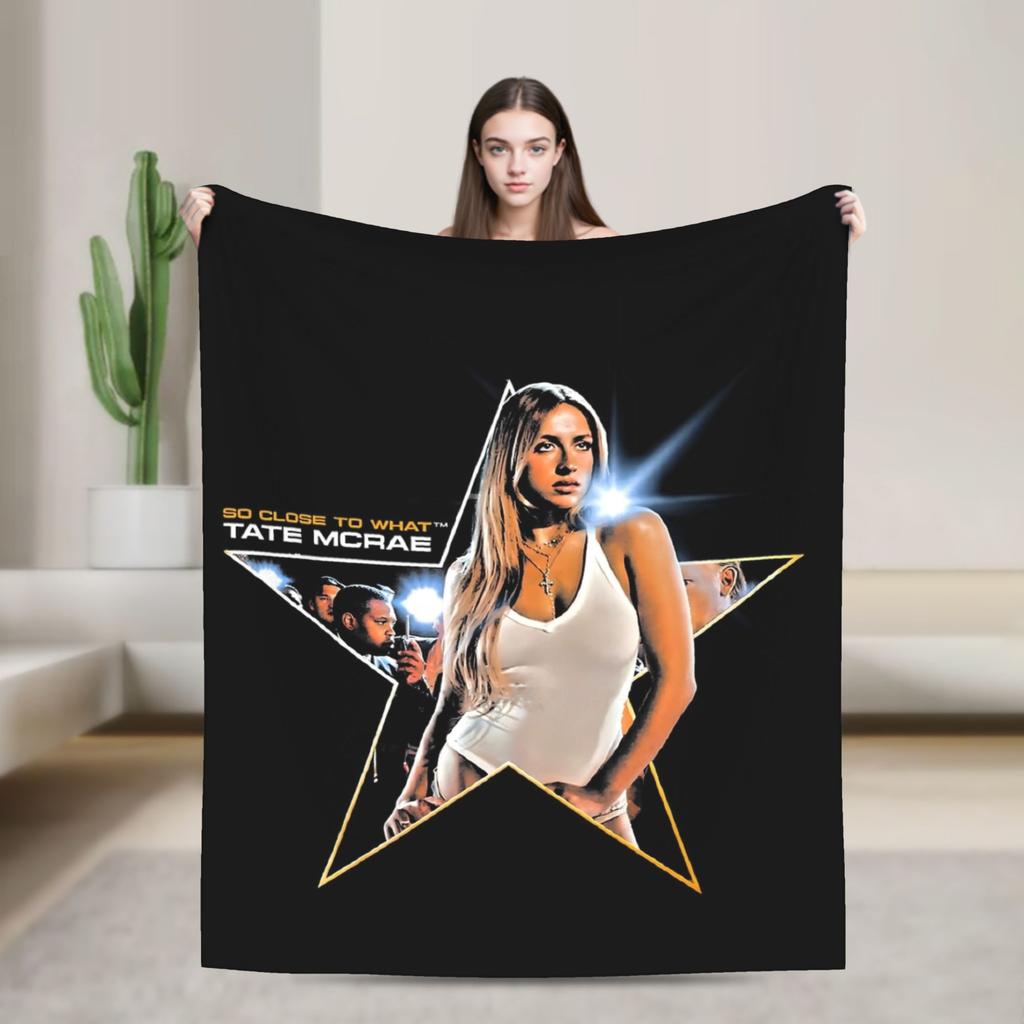 Tate McRae Blankets Flannel Decoration Multi-function Ultra-Soft Throw Blanket for Sofa Outdoor Bedding Throws