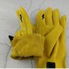 Unisex Motorcycle Rider Cowhide Gloves Classic Black & Yellow Vintage Leather Cycling & Outdoor Riding heavy Duty Work Luvas