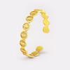 Nidin Classic Jesus Christ Round Medal Bangle Gold Plated Virgin Mary Cuff Bracelet For Women Men Adjustable Jewelry Party Gift