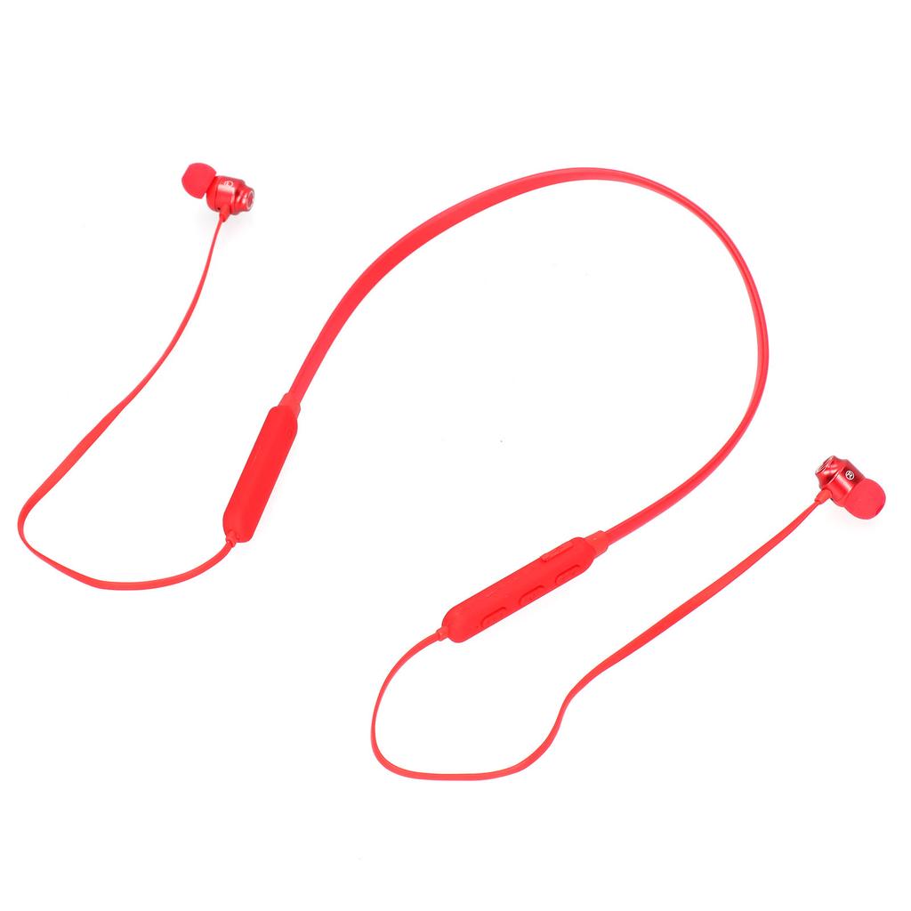 Neck Wearing Bluetooth 5.1 Headphone Wireless Earbud Neckband Headset for Exercise SportsRed