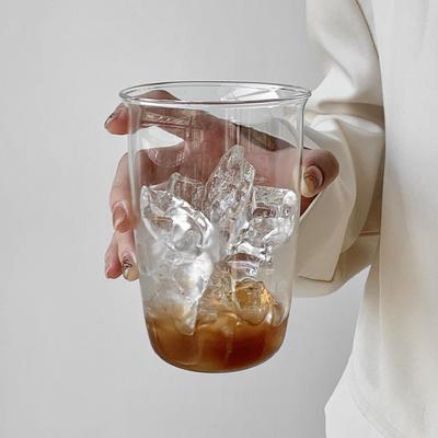 Taza de Café Tazas para Latte Rizadas Hogar Cristalería para Bebidas Jugo Leche Taza Simple Botellas de Agua Transparentes Copas de Cristalería Artículos para Café