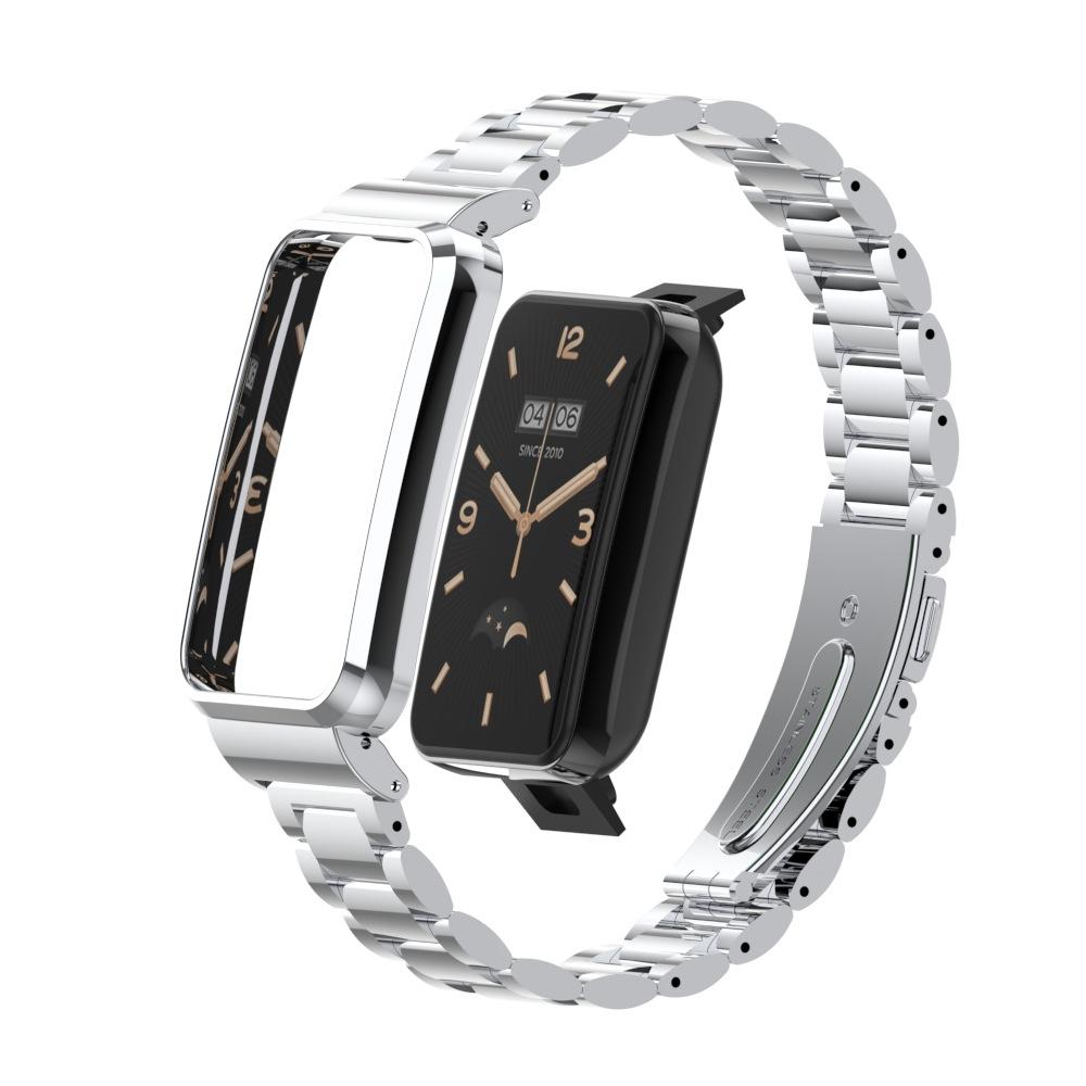 Ramka ochronna Watchband Metalowa obudowa Bransoletka Pasek ze stali nierdzewnej dla Xiaomi Band 7 Pro