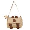 Adorable Cartoon Shoulder Bag For College Students Featuring Cute Capybara Design