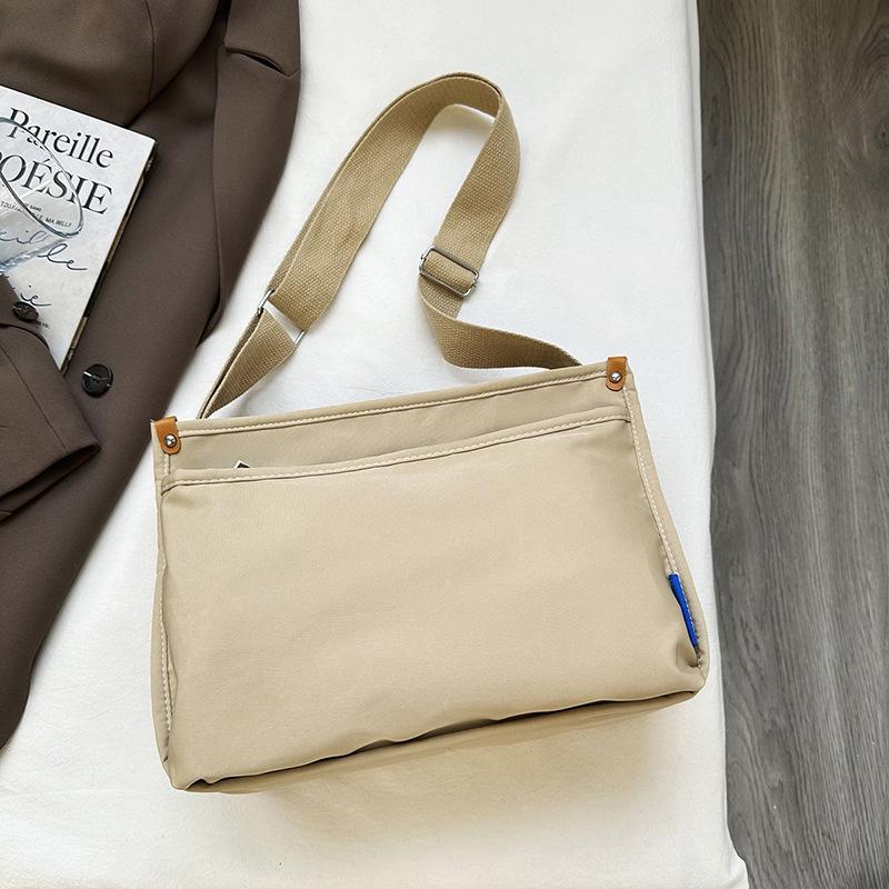 

Female tote bag large-capacity summer can span 2025 new versatile college student commuter bag nylon bag хаки