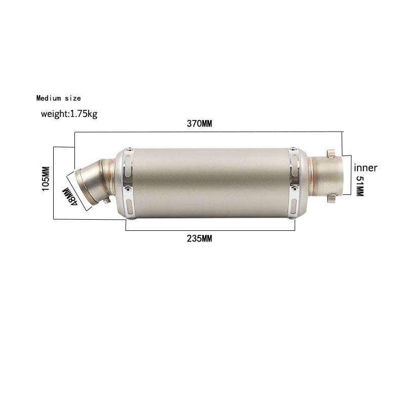 Universal 51mm Motorcycle Exhaust Jicun Muffler Motorcycle Exhaust Belt, Suitable for Yamaha PCX125 FZ1N Z900 CBR500R R6 R25 R3