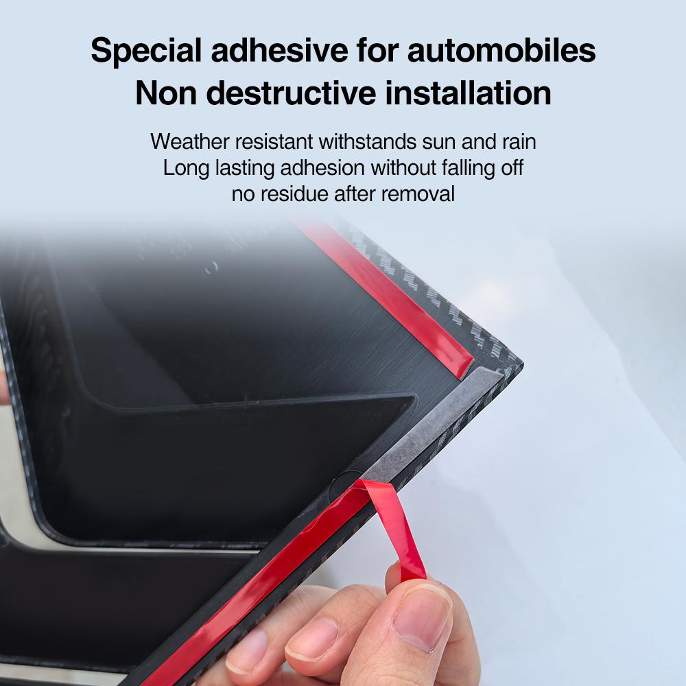 Heenvn For Tesla Model 3/Y Juniper Rear Car Window Shutter Cover ABS Louver Side Vent Trim Anti-Scratch Triangle Accessories