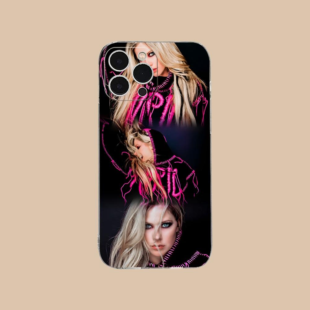 Avril Lavigne Clear TPU Mobile Case for iPhone 17 16 15 14 13 12 11 X XR XS Air Pro Max Plus Mini Colorful Cover