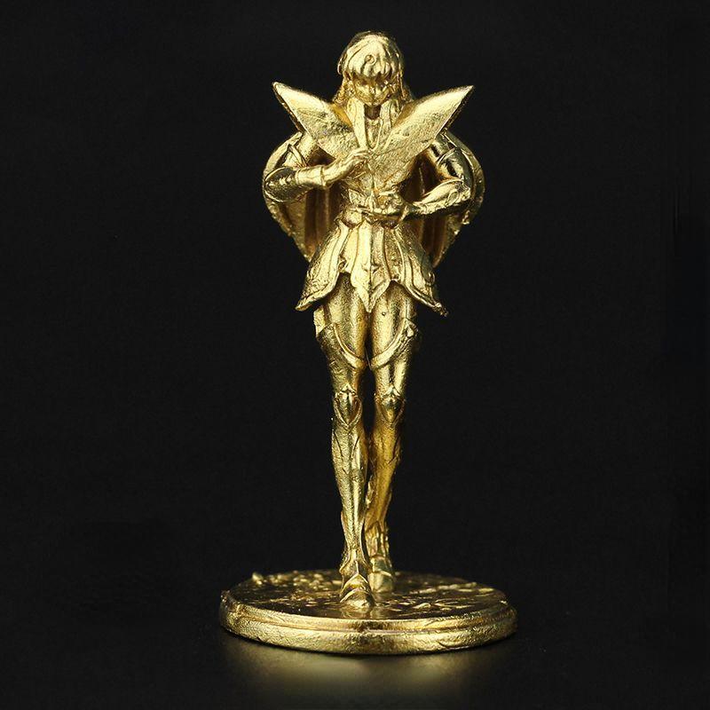 5cm Anime Saint Seiya Figures Metal Brass Zodiac Sign Soldier Model Toys Board Game Chess Pieces Ornaments Christmas Gift