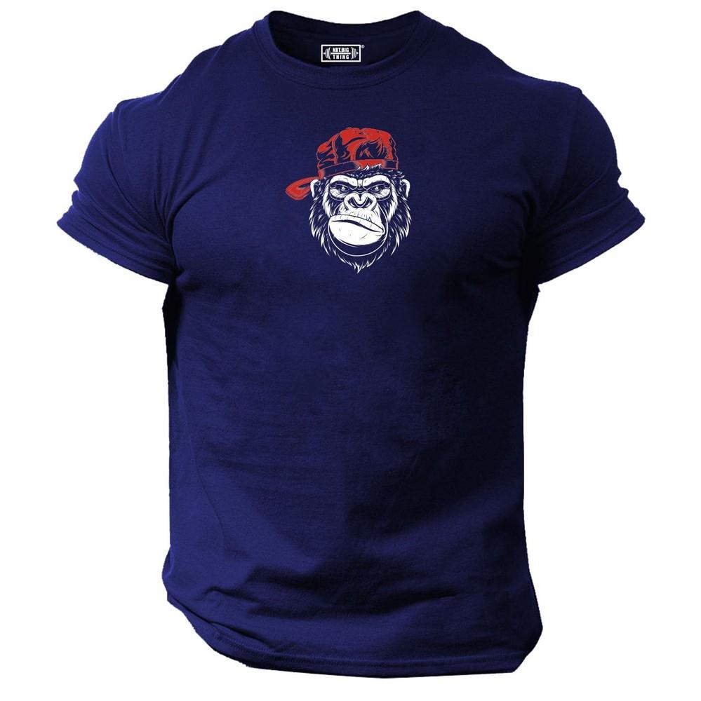 Cool Gorilla T Shirt Gym Clothing Bodybuilding Training Workout Exercise Mma Top