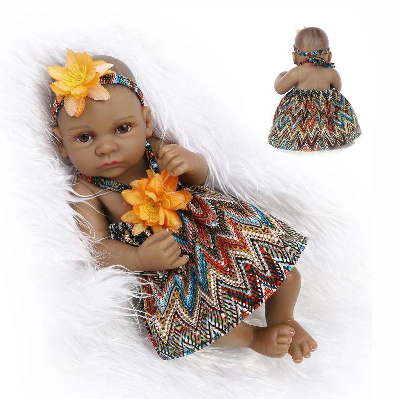 Npk Silicone Doll Size 11 Inch Newborn Baby Rebound Realistic Girl Toy Swimming