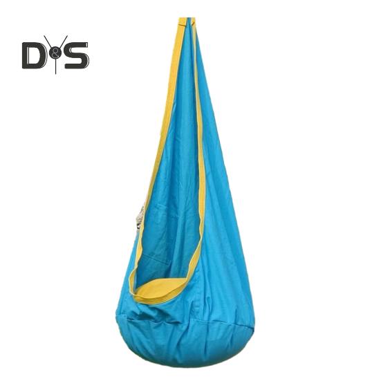 

1 комплект детских терапевтических качелей с подушкой для внутреннего и наружного использования, подвесной гамак на дерево, в комплекте фурнитура для детей и взрослых с особыми потребностями, сенсорные качели светло-синий