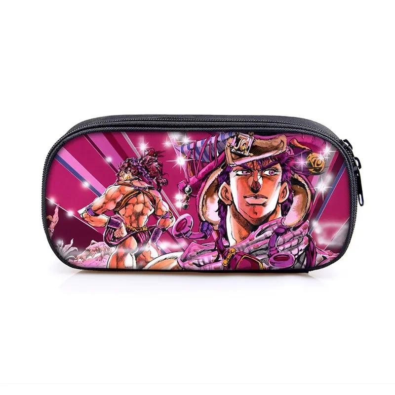 Anime Jojo Bizarre Adventure Piórnik Kujo Kira Yoshikage KILLER QUEEN Kosmetyczki Pudełko na przybory szkolne dla nastolatków Torby na artykuły papiernicze Prezent
