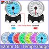 52mm Car Oil Temperature Gauge 40-140 Celsius Universal 2 Inch Meter 1/8 NPT Temperature Sensor 10mm 7 Color LED Backlight