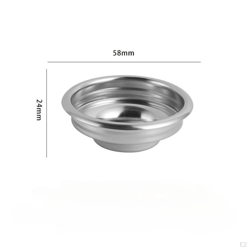 Espresso Strainer Basket 58mm Coffee Stainless Steel for Baristas, Home, Cafes