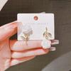 White Rose Flower Earrings Retro Niche Design Sense High-end Earrings New Trendy Stud Earrings Fairy Earrings