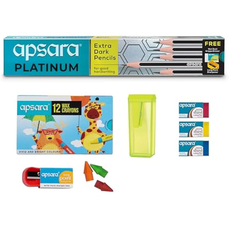 Apsara Scholars Kit| All Basic Stationery Needs In One Pack | Ideal For Gifting | Attractive Pack For The Gifting | All