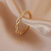 New Korean Exquisite Crystal Flower Fashion Temperament Sweet Versatile Love Opening Female Custom Jewelry