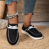 2025 Summer Plus Size Leopard Print Lace-up Canvas Loafers