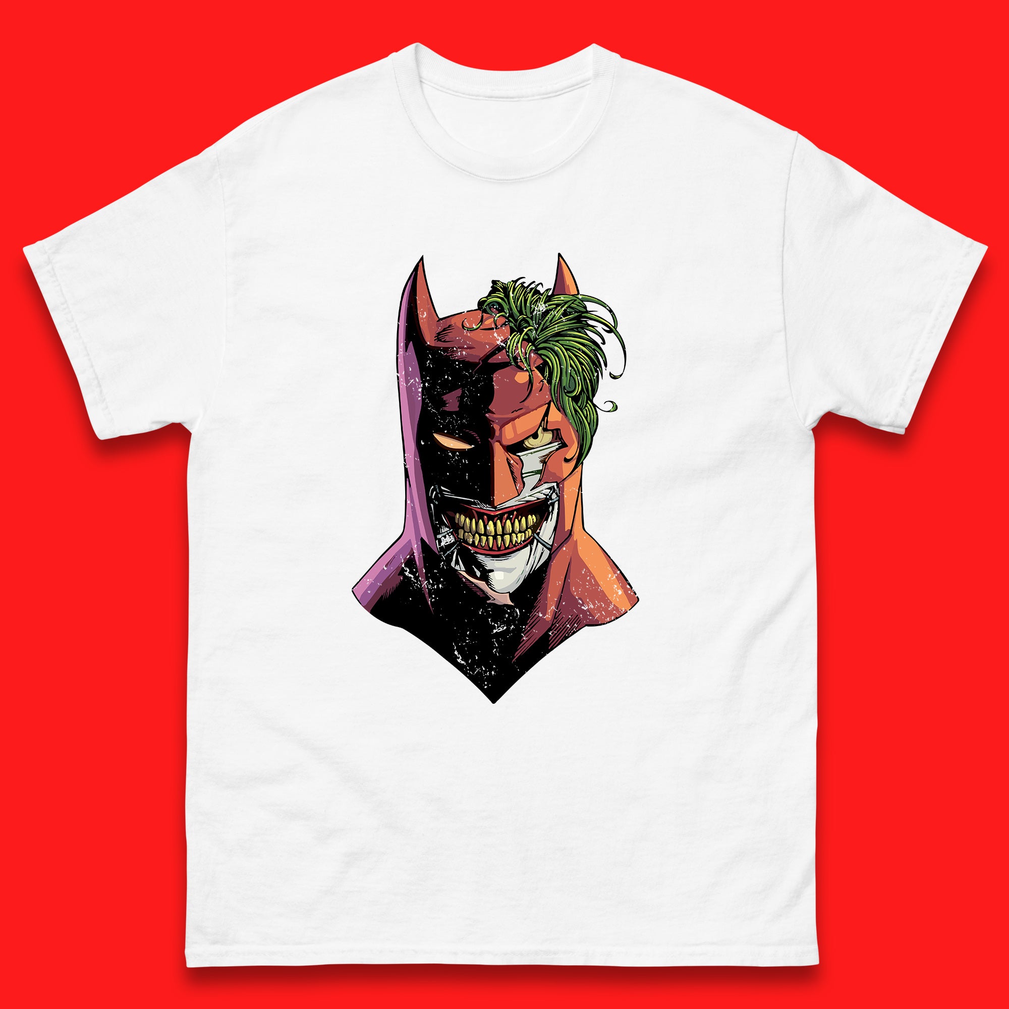 DC Comics Batman Mouth Wall Batman X The Joker Spoof Supervillain Comic Book Character Mens Tee Top M