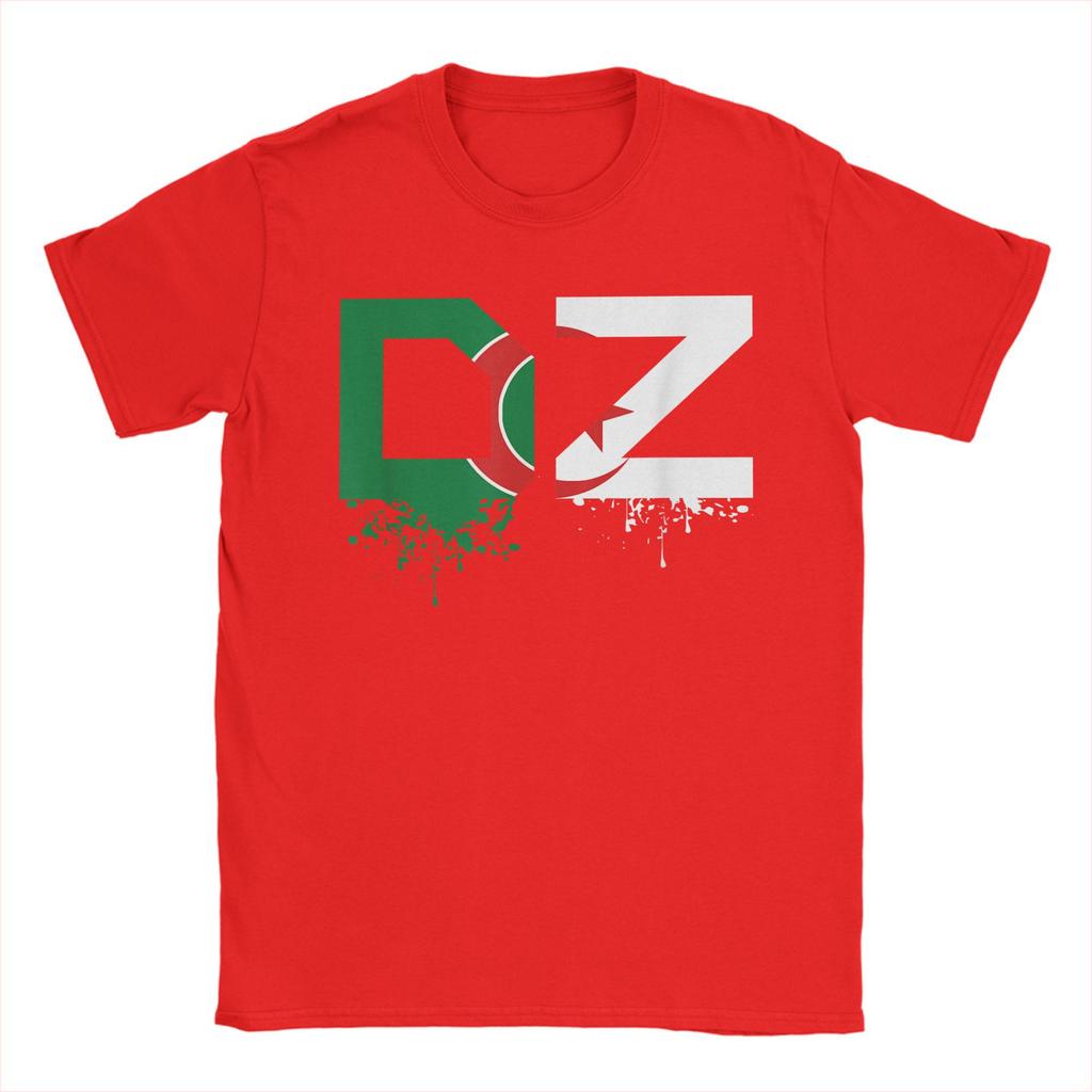DZ Algeria Algerian Flag Men T Shirt Africa Arab Novelty Tees Short Sleeve Round Collar T-Shirt Cotton Summer Clothing