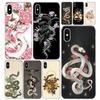 Animal The Snake and Fern Phone Case Cover For iPhone 11 12 13 Mini 14 15 Plus 16 Pro Max 17 Air 7 8 + SE Art Customized Fundas