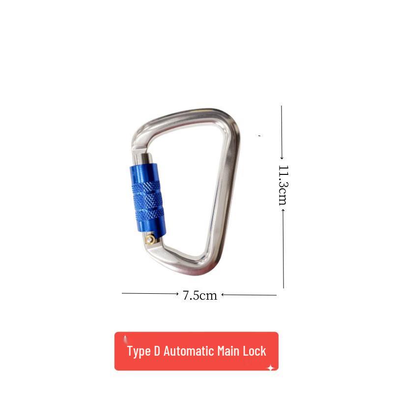 Aluminum Alloy D-Ring Safety Lock Carabiner One Size