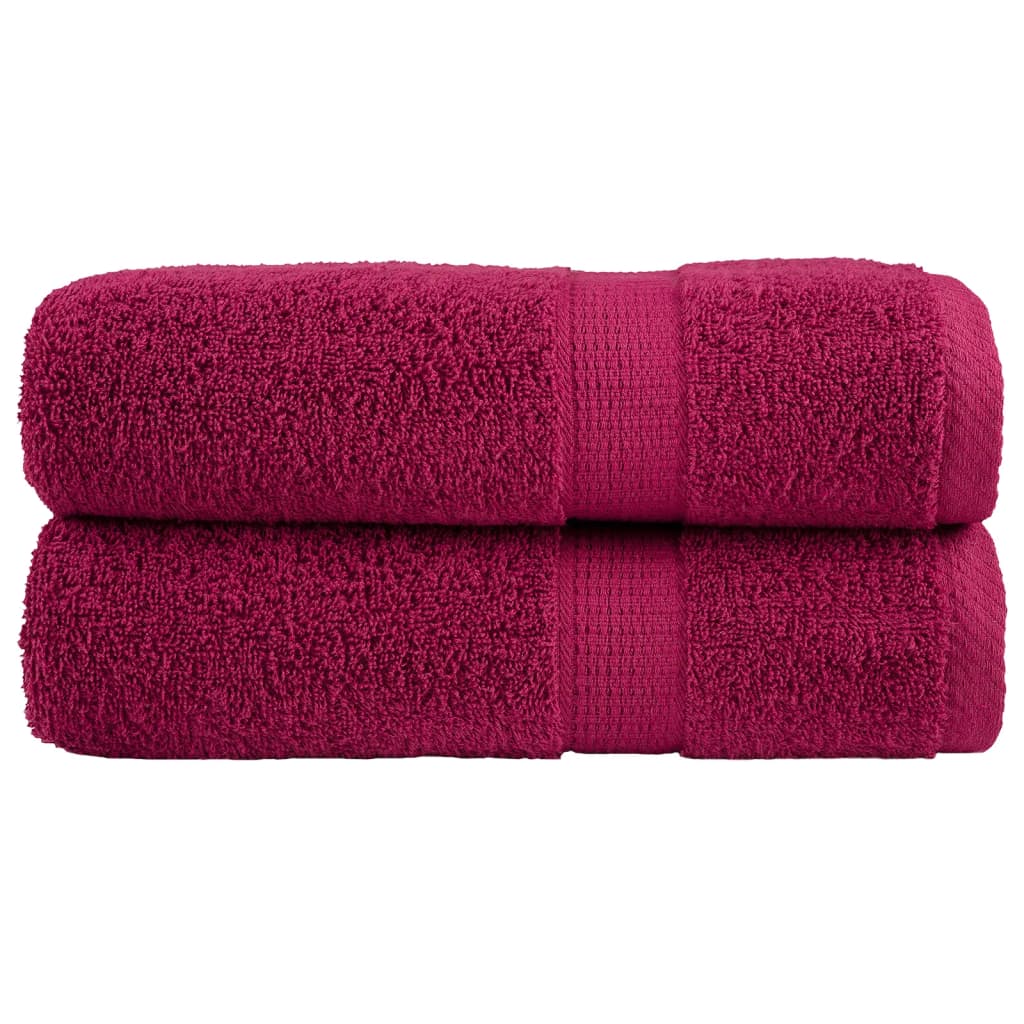 Premium Towels SOLUND 2 pcs. Bordeaux 50x100 cm 600 g m²