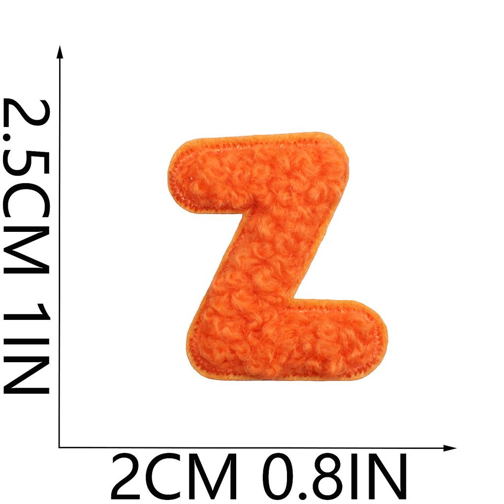 Towel Embroidery English Alphabet Embroidery Cloth Sticker Small Number Patch Sticker Bag Decoration Chenille Embroidery Label Ironing