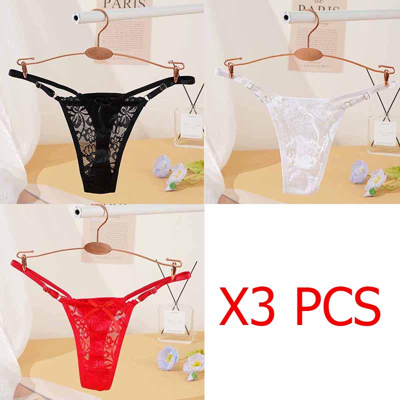 Justerbare blonder-thongs Truser Kvinner Undertøy Sexy Thongs Kvinner Solid Undertøy med lav midje Sømløse Dame Underbukser Undertøy