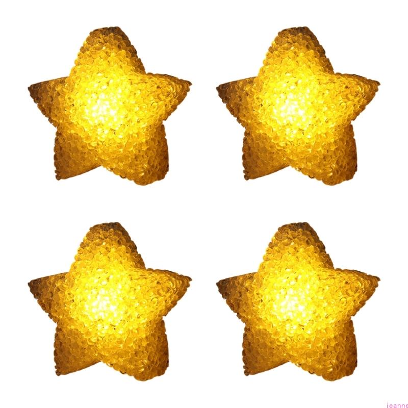 Pack Of 4 Handheld Star Lights For Dance Performances Stage Property Party Decorations Bright LED Glowing Effect