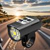 Super Bright Bicycle Front Light Type-C Charging Power Display  Mountain Road Bike Front Lamp Dual Light Source Bike Flashlight