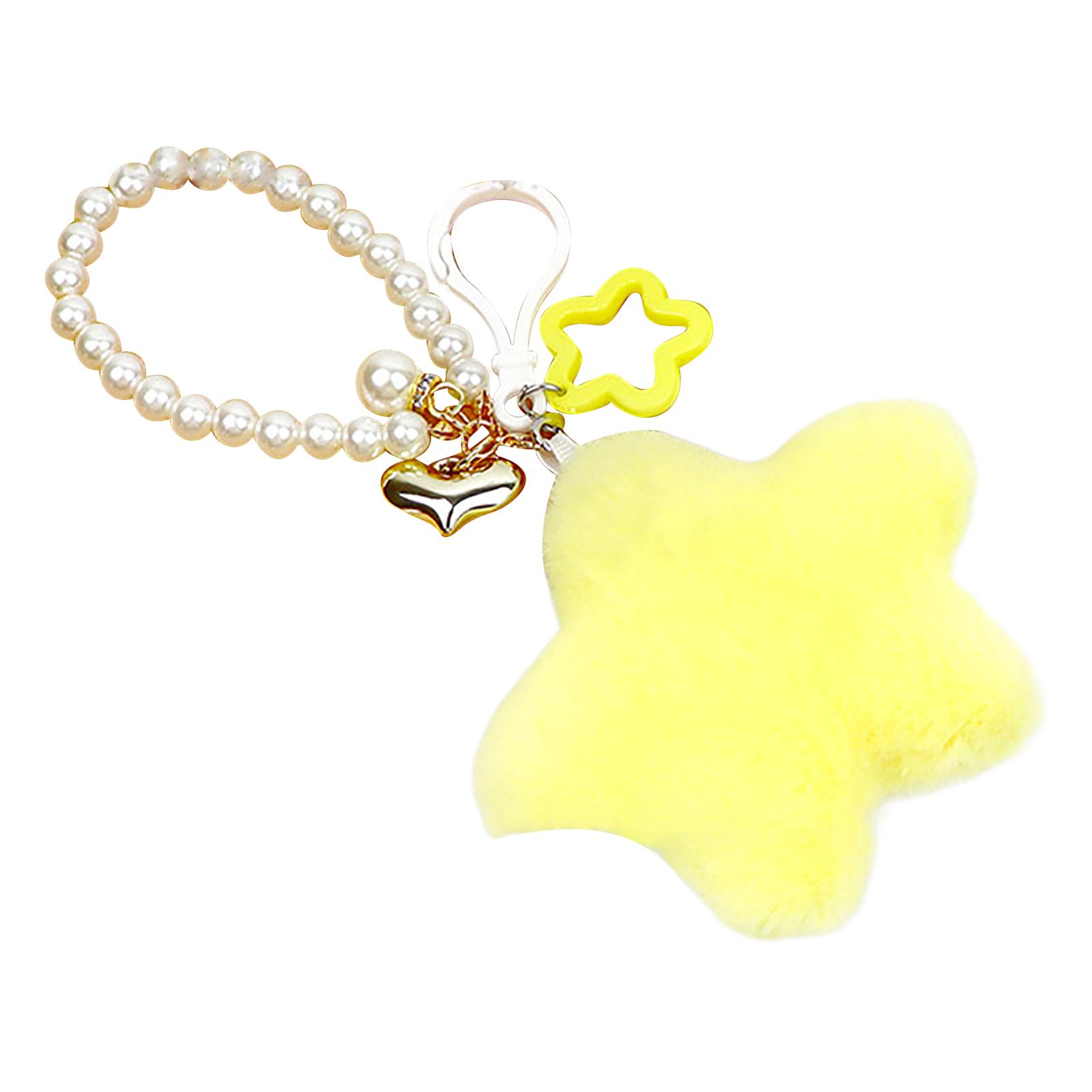 

Plush Phone Lanyard Star Shaped Pendant Keychain Pentagrams Phones Chain Cellphones Strings Straps Bag Charm Accessory