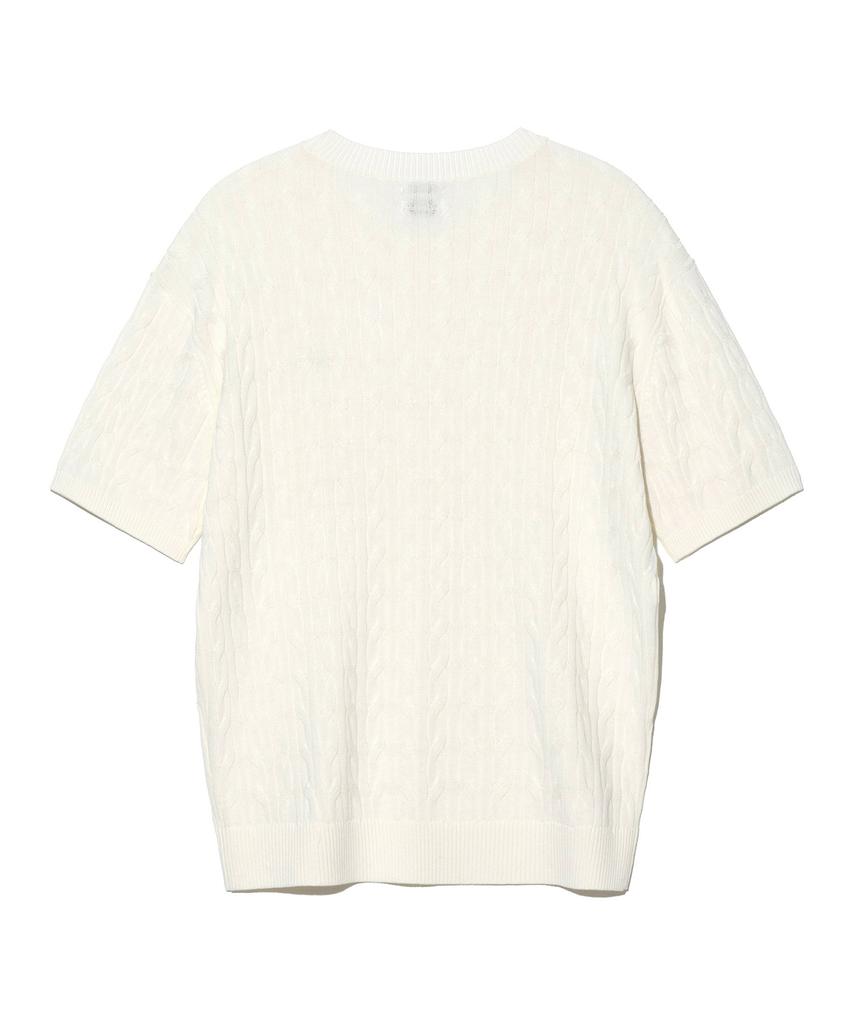 LEE Cable Short Sleeve Knit Ivory