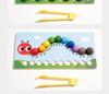 Caterpillar Operation Clip Bead Toy Color Concentration Training Parent-child Interaction Desktop Children's Puzzle Early Educat