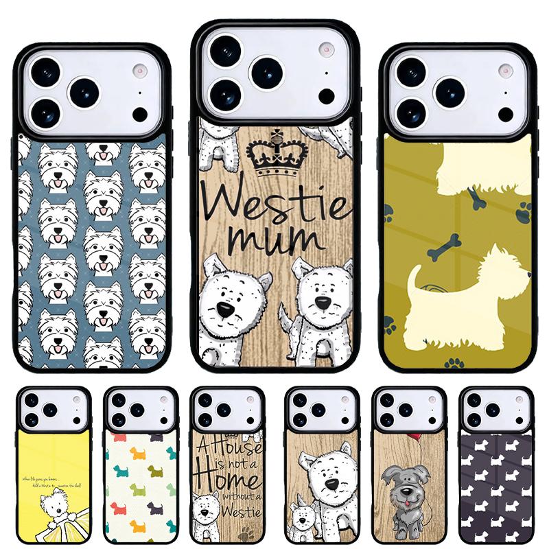 Whippet mum Westie highland terrier dog Phone Case for iPhone 17 Air 16e 15 14 13 Pro Max Back Cover for 12 11 Pro Coque