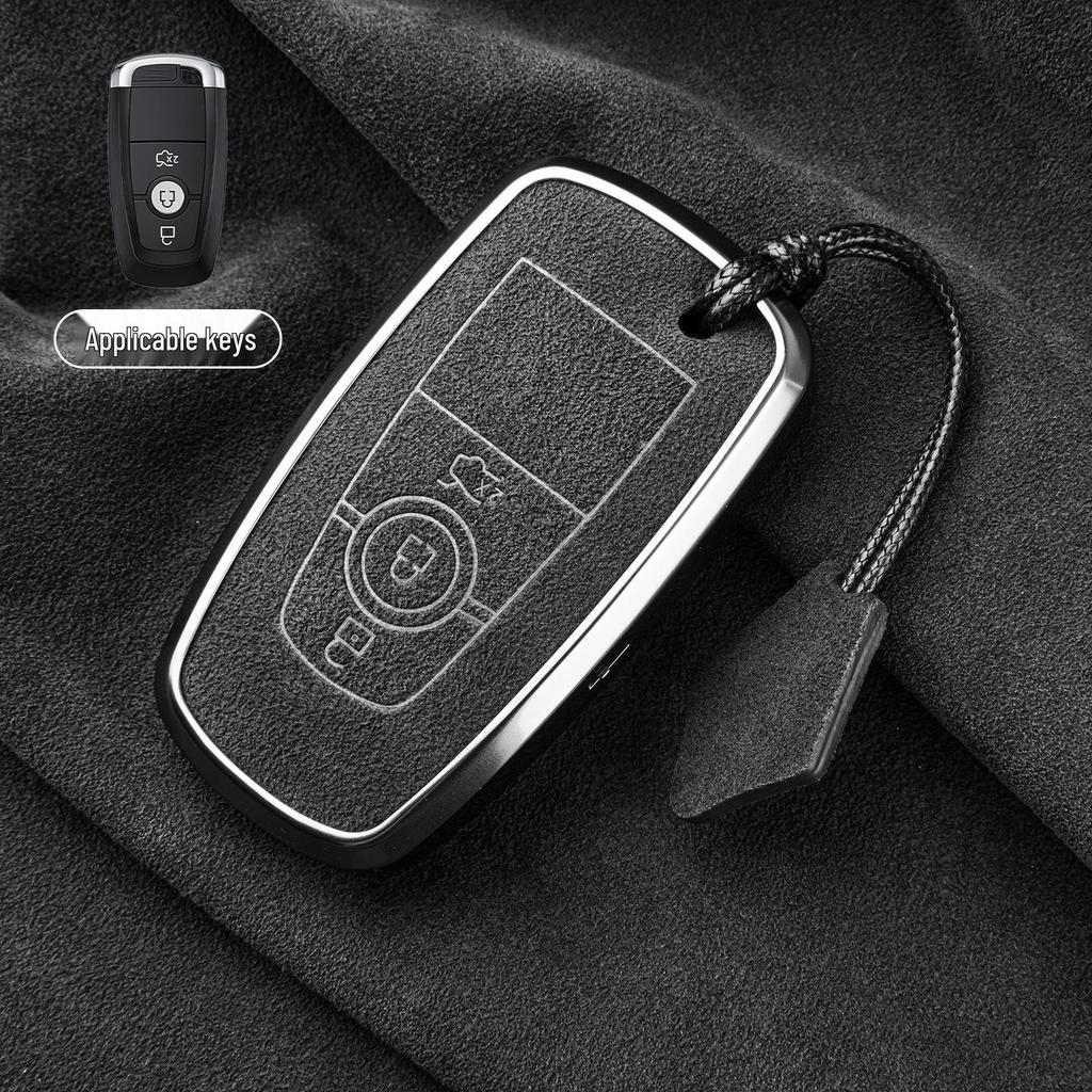 Premium Sheepskin Key Cover for Ford Explorer ST, Edge L, Mondeo EVOS