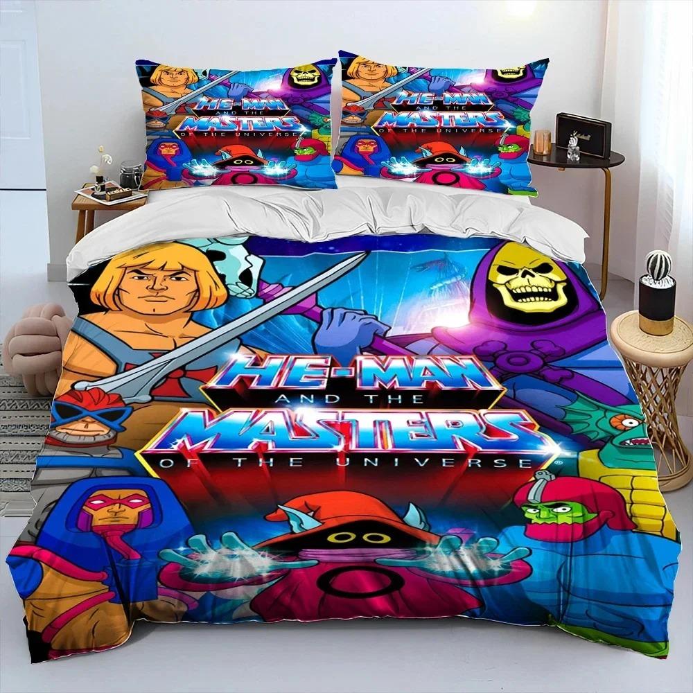 3D Print He Man and the Masters of the Universe Bedding Set Duvet Cover Bed Set Quilt Cover Pillowcase Comforter King Queen Size
