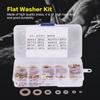 180Pcs Brass Flat Washer Assortment Set with Box M2 M2.5 M3 M4 M5 M6 M8 M10